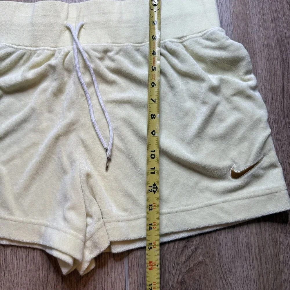XL Nike Sportswear‎ Terry Cloth PE Shorts Citron Tint Wheat Gold Women's